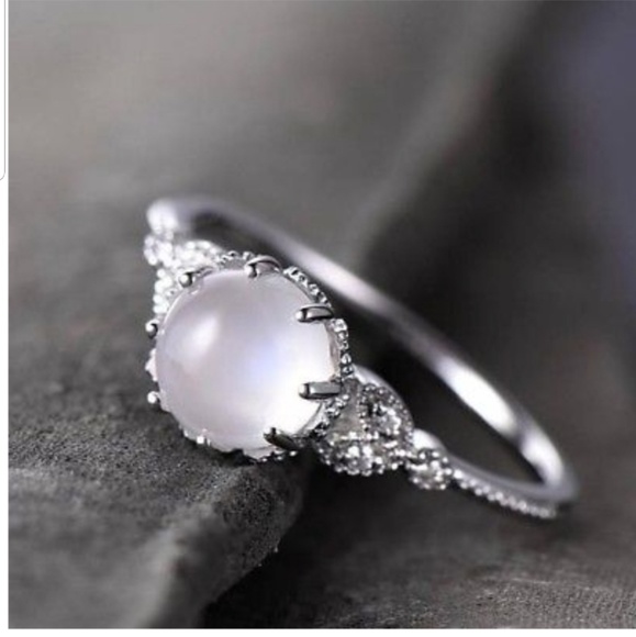 Silver Plated Moonstone Ring - Picture 2 of 8